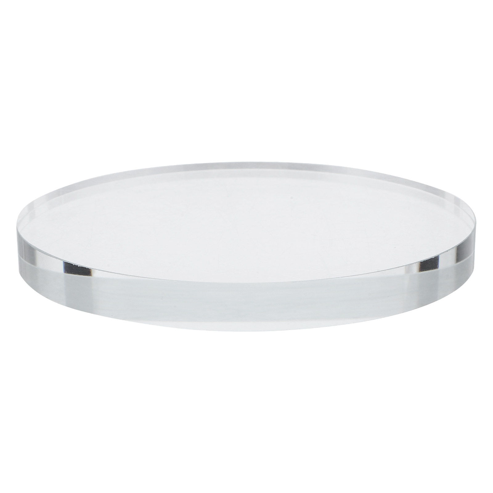 Book Weight Glass - Heavy Round Transparent Crystal Glass Paperweight