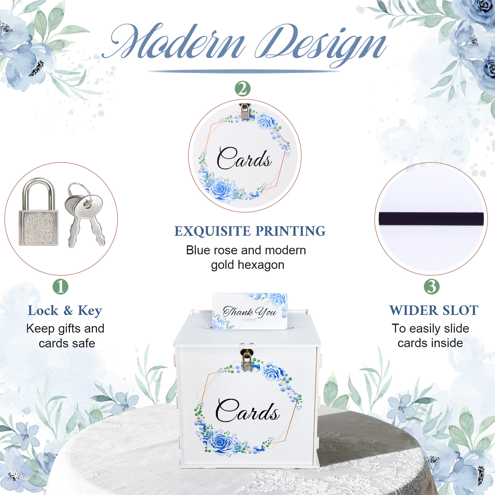 White Wedding Card Box with Lo – Card Index Box recenzja i cena