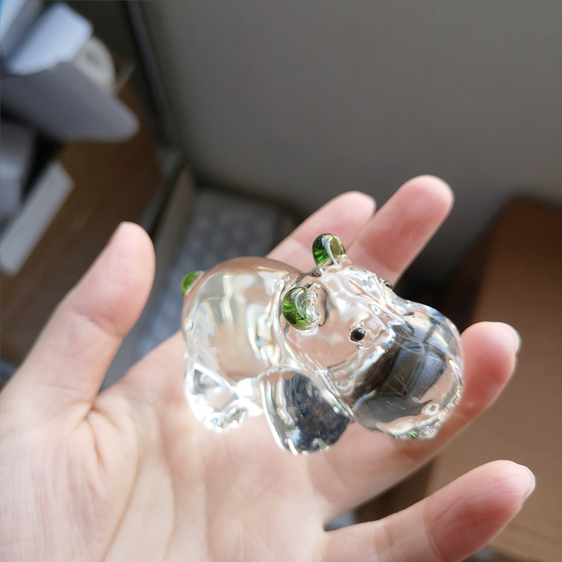 1PC Crystal Hippo Figurine Col – Paper Weight Crystal recenzja i cena