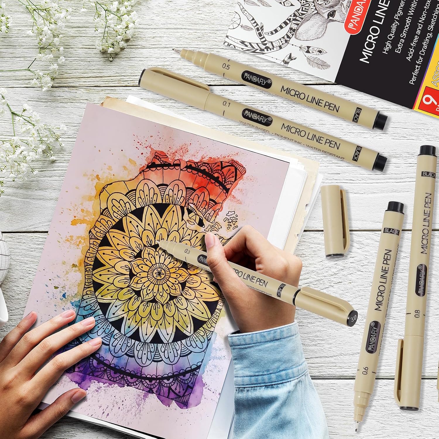 Black Micro-Pen Fineliner Ink  – Archive Box Set recenzja i cena