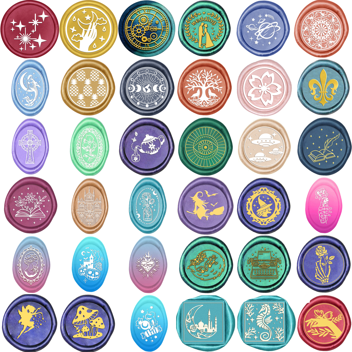 1pc Oval/Round/Square Mixed Wa – Wax Seal Stamp Set recenzja i cena