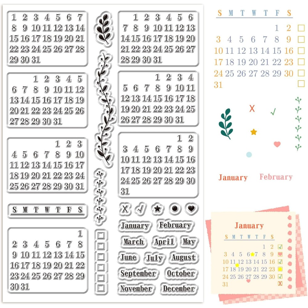 Calendar Clear Stamps Sheets R – Rubber Date Stamp recenzja i cena