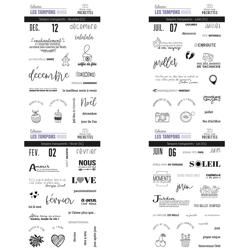 French Month Themed Clear Stam – Rubber Date Stamp recenzja i cena