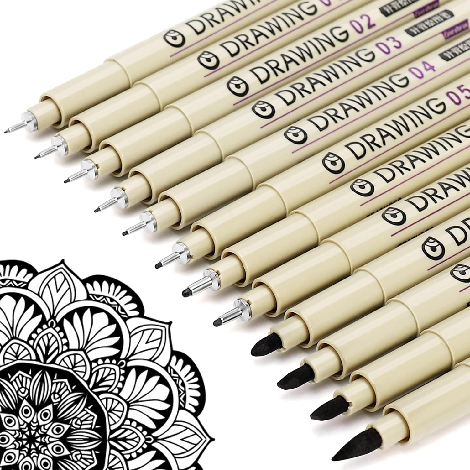 12 Black Fine Line Drawing Pen – Archive Box Set recenzja i cena