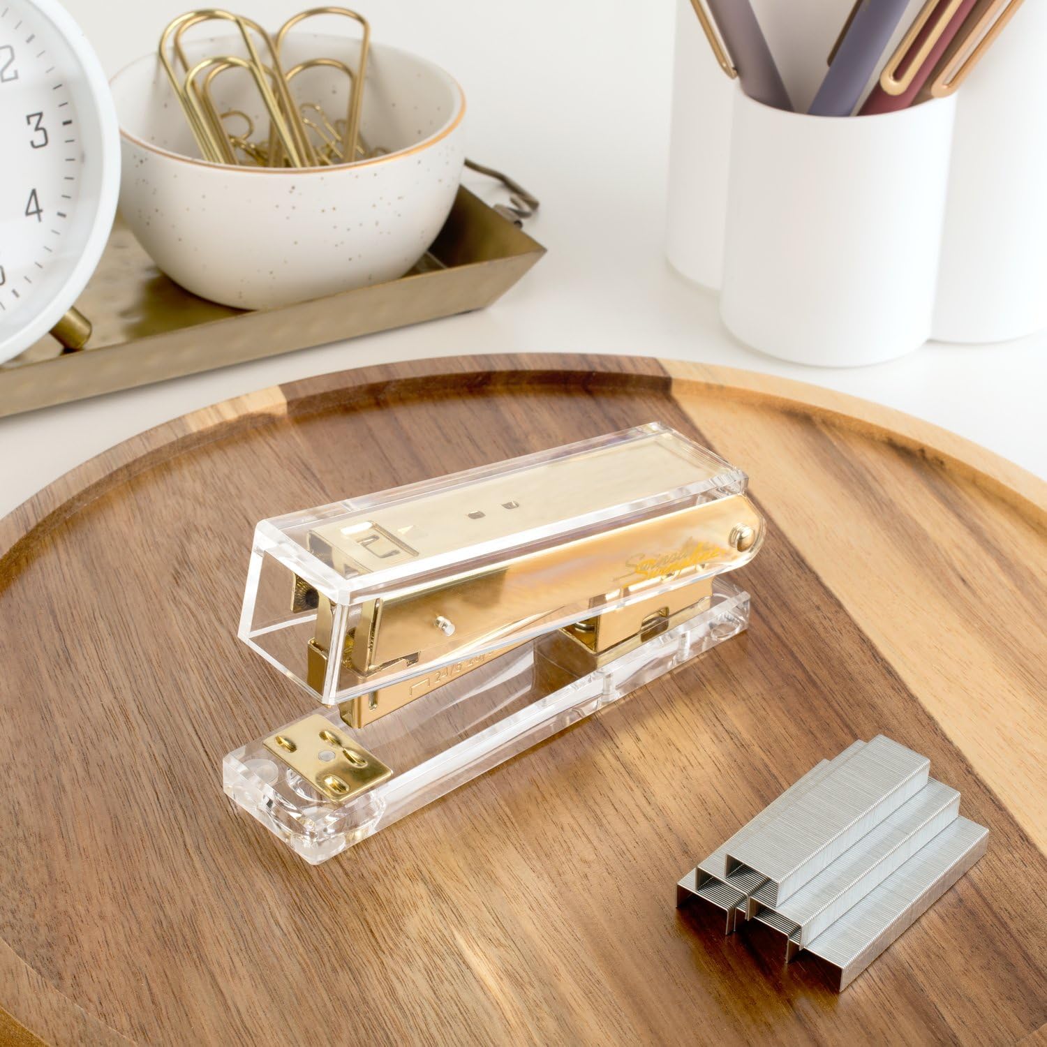 Clear Acrylic Gold Stapler, 20 – Stapler Half Strip recenzja i cena