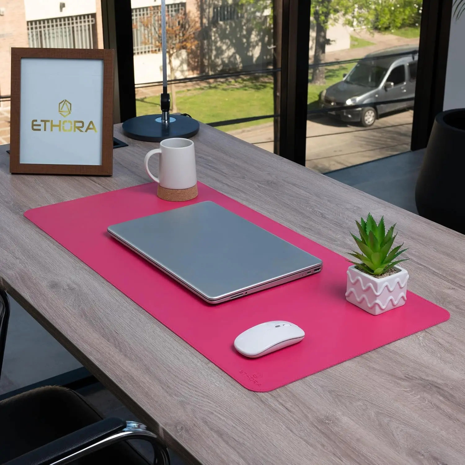 Desk Mat with Non-Slip Suede B – Leather Desk Pad recenzja i cena