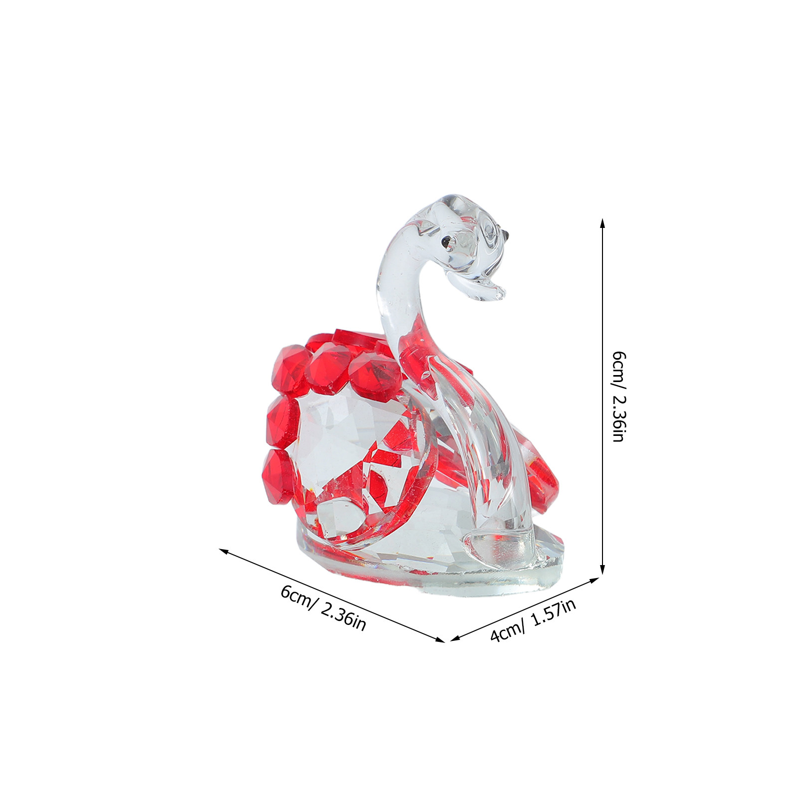 2Pcs Crystal Swan Decor Lover  – Paper Weight Crystal recenzja i cena