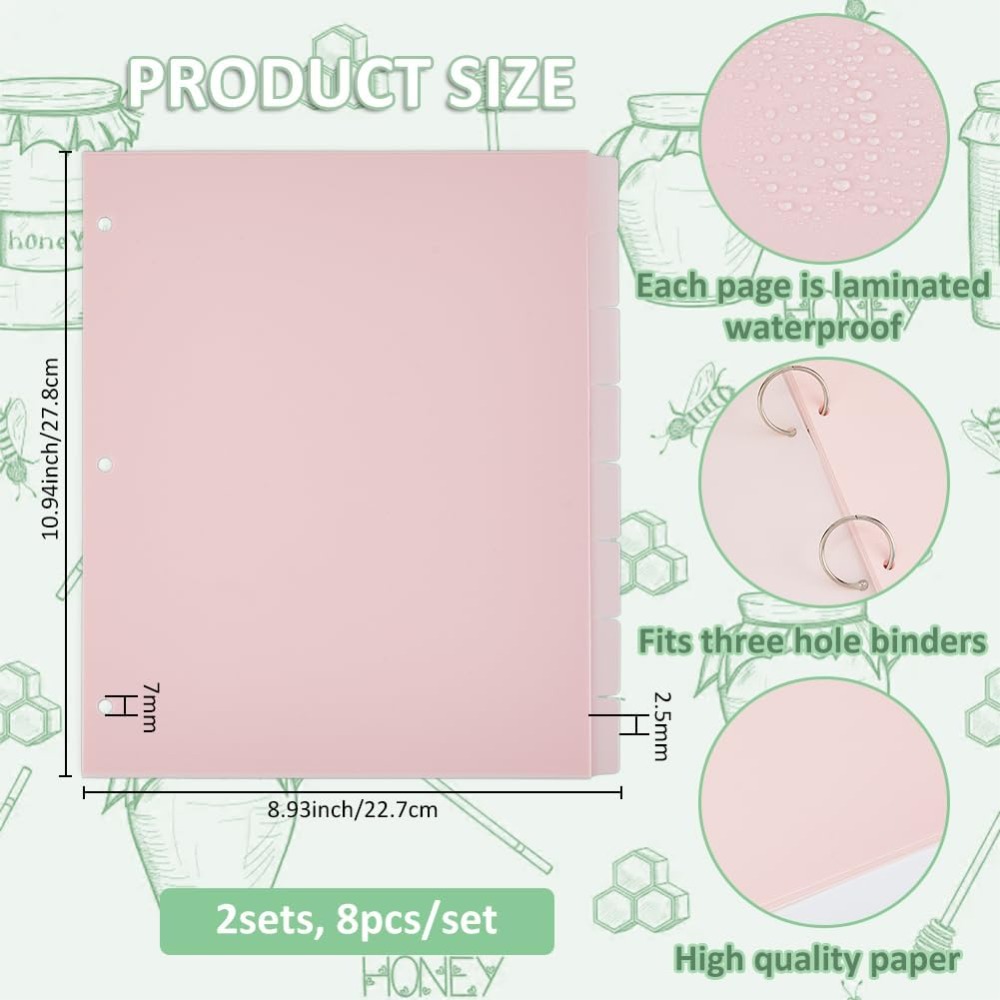 16 Sheets 3 Ring A4 Pink Binde – Tab Divider A4 recenzja i cena
