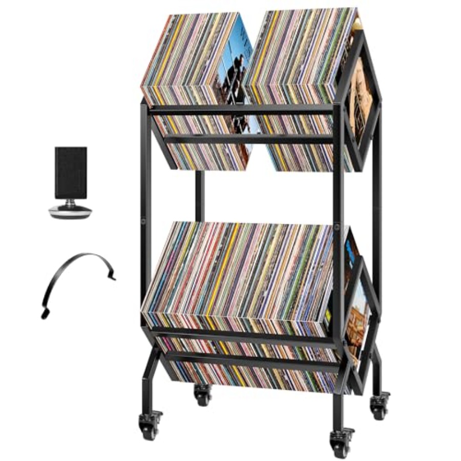 Vinyl Record Storage Rack, 2 T – Magazine Holder Rack recenzja i cena