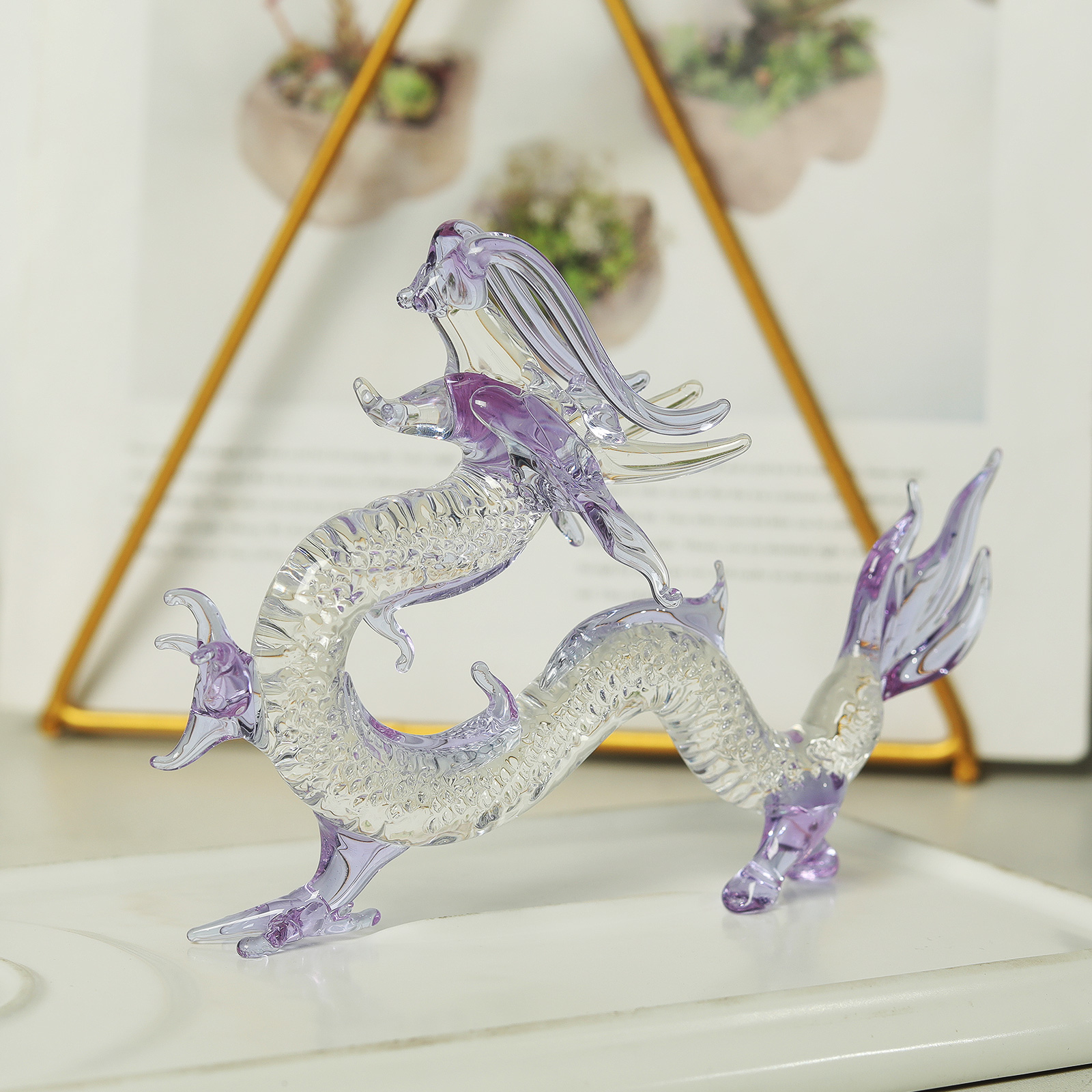 Purple Crystal Dragon Figurine – Book Weight Glass recenzja i cena