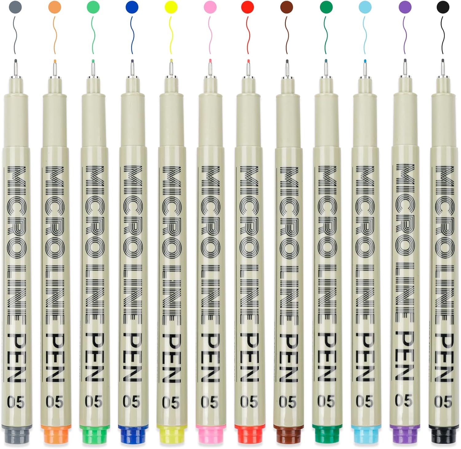 12 Colored Micro Pens 0.5mm, F – Archive Box Set recenzja i cena