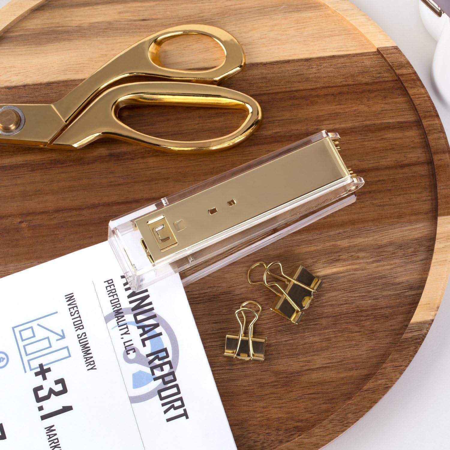 Clear Acrylic Gold Stapler for – Stapler Half Strip recenzja i cena
