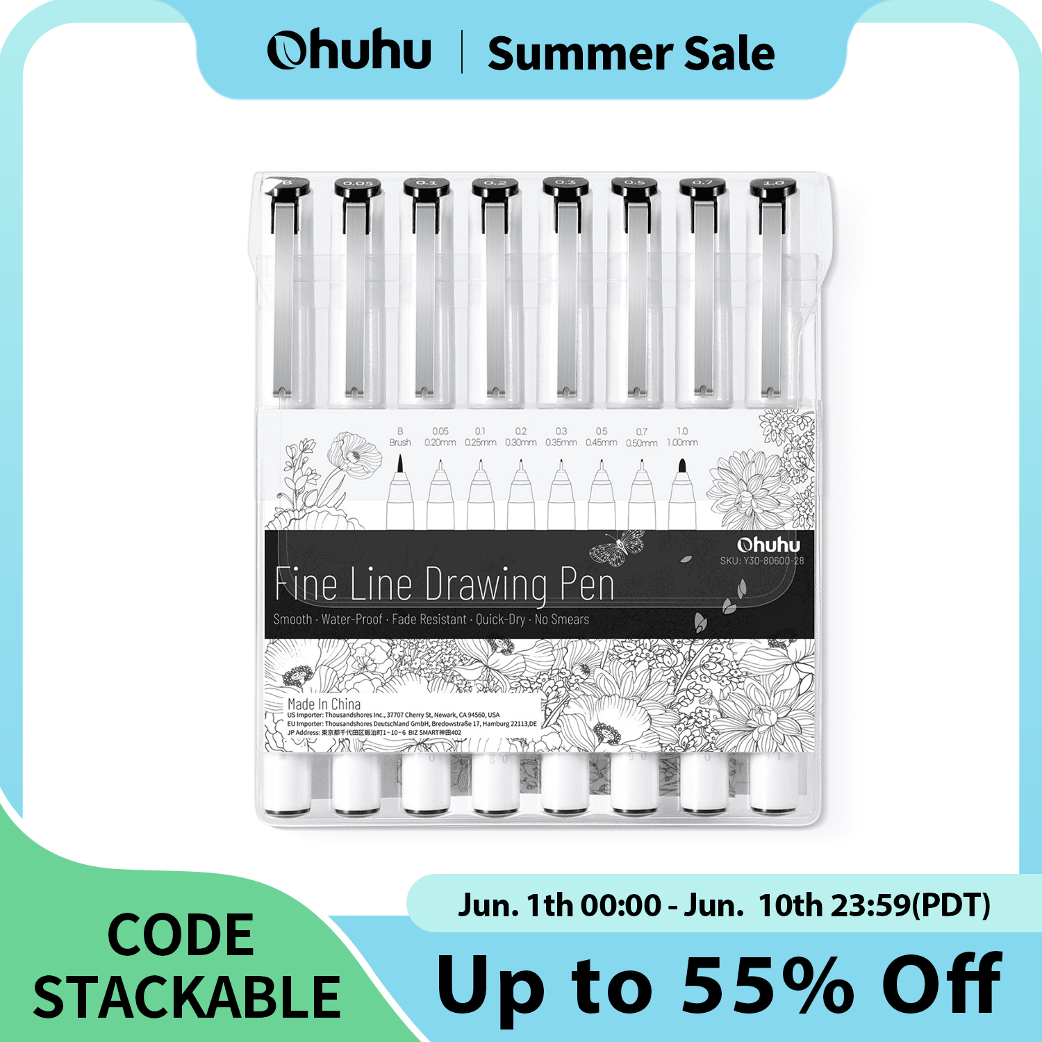 Ohuhu Micro Pen Fineliner Draw – Correction Pen Fine recenzja i cena