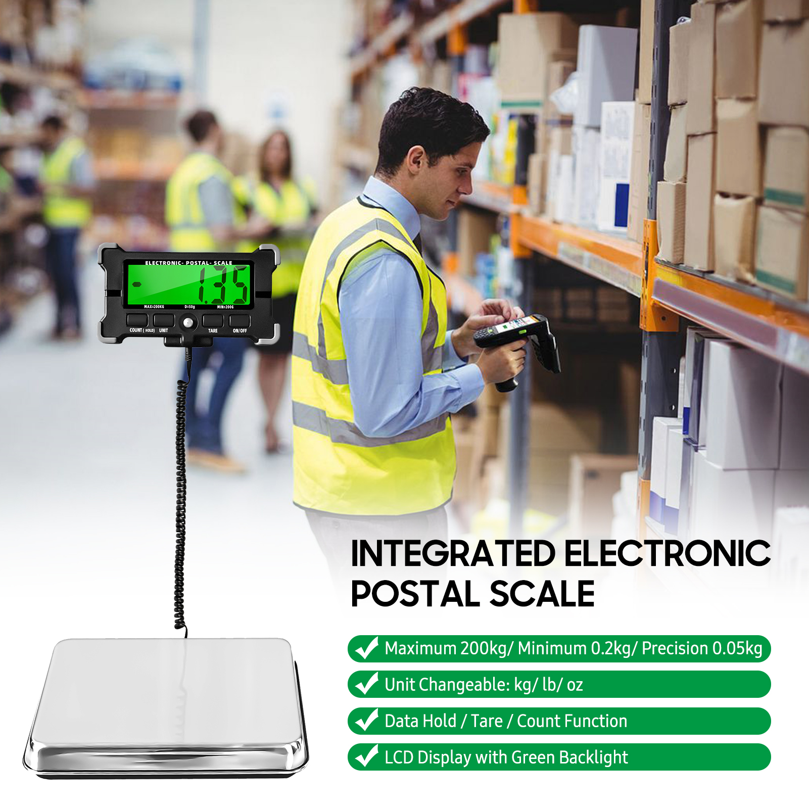 PS21 Digital Scale 200KG 120KG – Tape Dispenser Weighted recenzja i cena