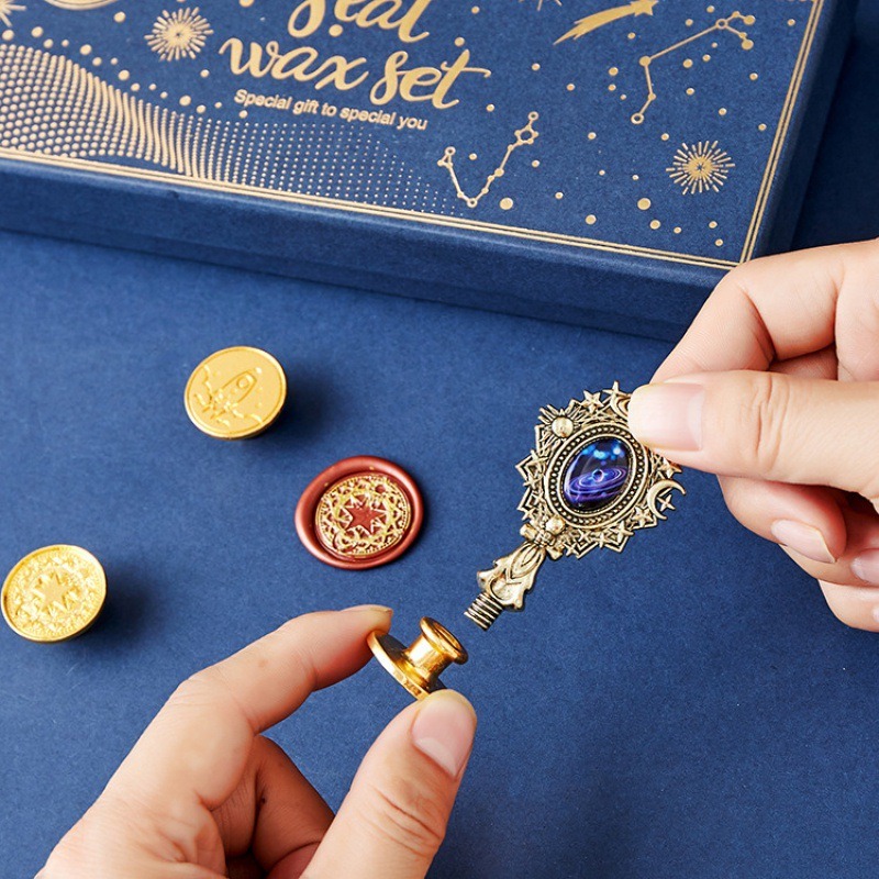 Starry Fire Lacquer Stamp Set  – Wax Seal Stamp Set recenzja i cena