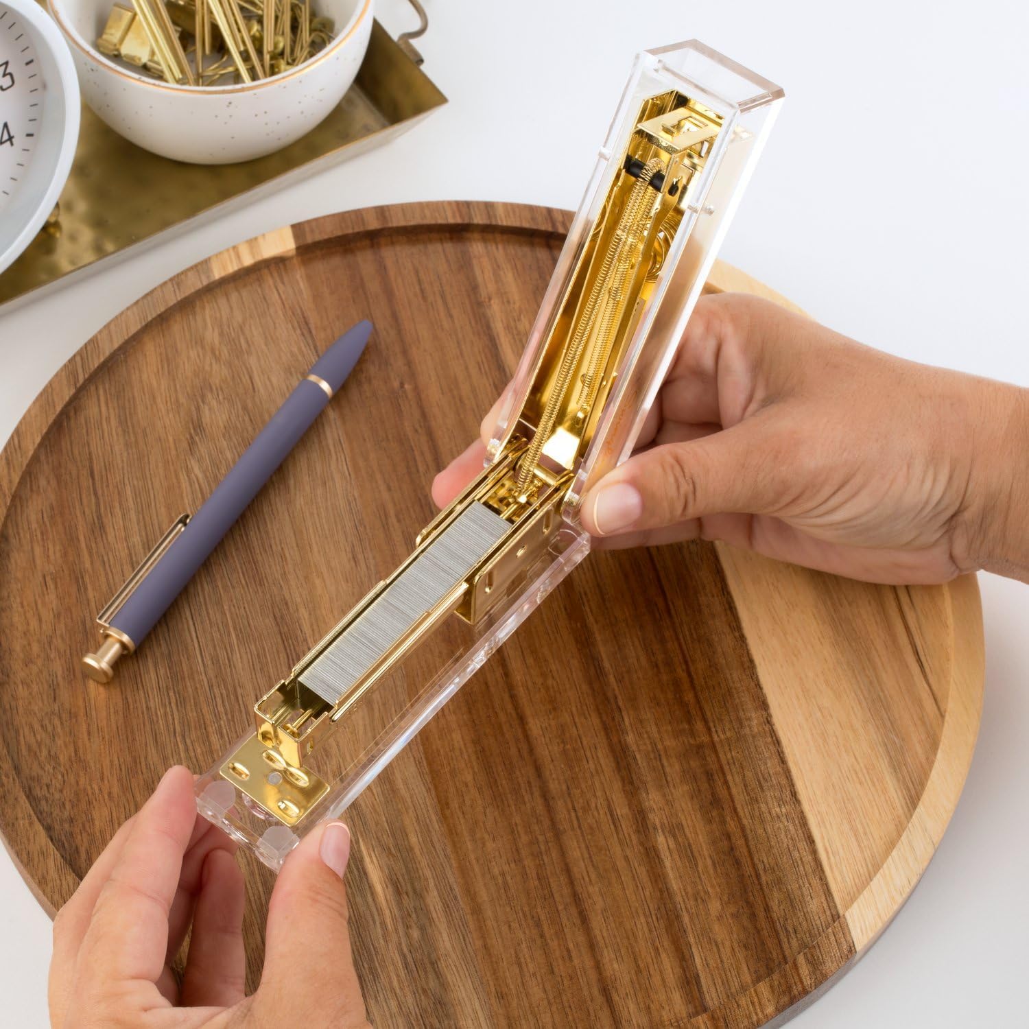 Clear Acrylic Gold Stapler, 20 – Stapler Half Strip recenzja i cena